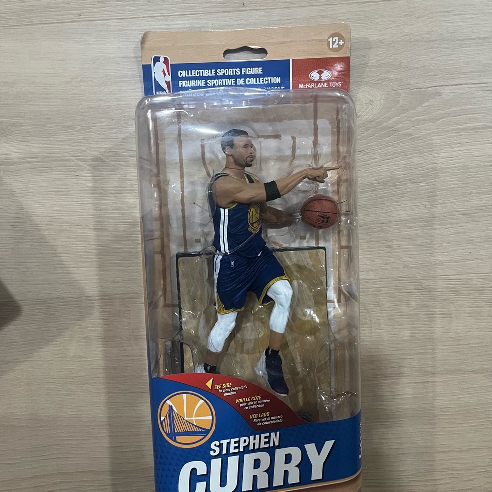 Stephen Curry Basketball Action Figure - Blue and White